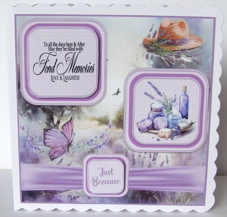 Lavender pamper card front by Margaret McCartney