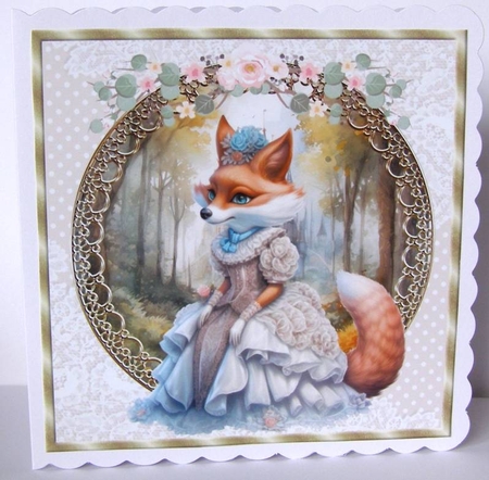 3 Princess fox card fronts/toppers 1 by Margaret McCartney