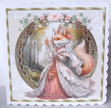 3 Princess fox card fronts/toppers 4 by Margaret McCartney