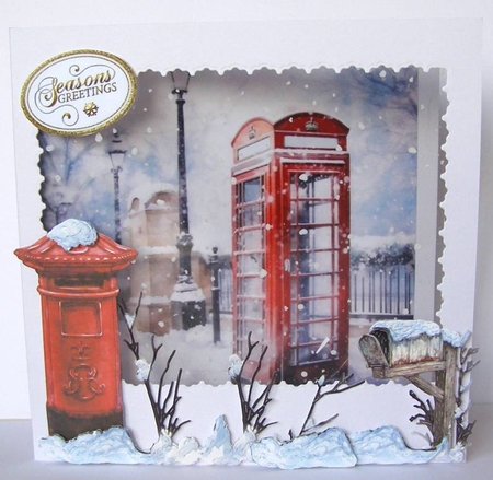 Phone booth on a winter day  by Margaret McCartney