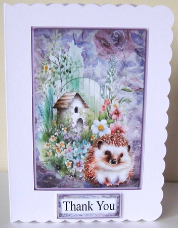 4x6 Springtime Hedgehog by Margaret McCartney