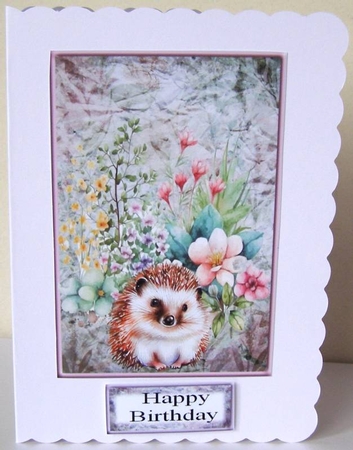 4x6 Springtime Hedgehog by Margaret McCartney
