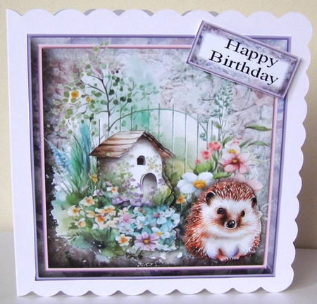 6x6 Springtime Hedgehog by Margaret McCartney