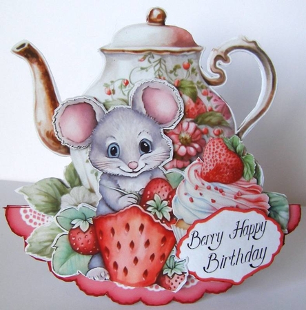 Berry Mouse-licious 3 Rocker Card by Margaret McCartney