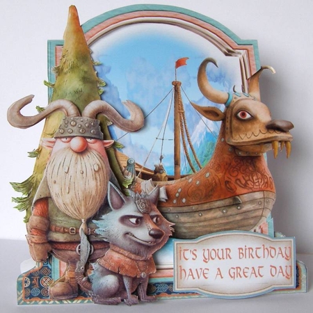 May the Norse be with You 1 XL Shaped Card Kit by Margaret McCartney