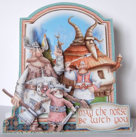May the Norse be with You 4 XL Shaped Card Kit by Margaret McCartney