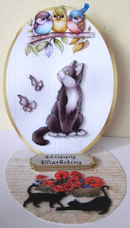 Come Down Here and Say That - 7x5 inch topper with decoupage  by Margaret McCartney