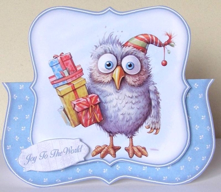 Christmas Owl Over The Edge Mini Kit    7X7 by Margaret McCartney