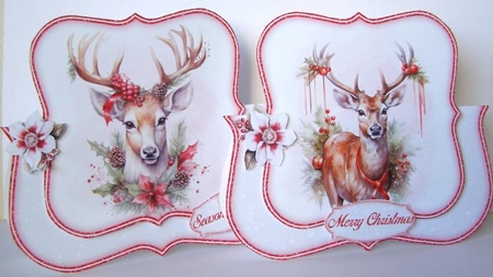 Christma Deer Over The Edge Mini Kit   by Margaret McCartney