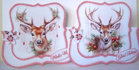 Christma Deer Over The Edge Mini Kit   by Margaret McCartney