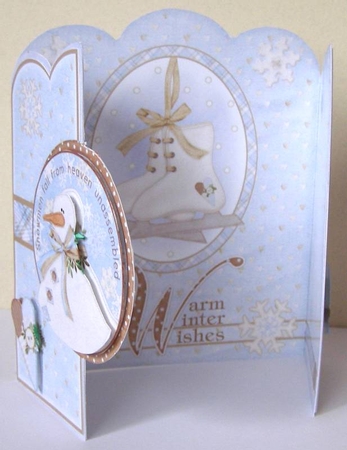 Warm Winter Wishes Gatefold Card by Margaret McCartney