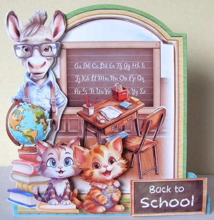 Back to School on the Farm 2 XL Shaped Card Kit by Margaret McCartney