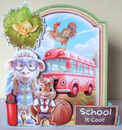 Back to School on the Farm 3 XL Shaped Card Kit by Margaret McCartney