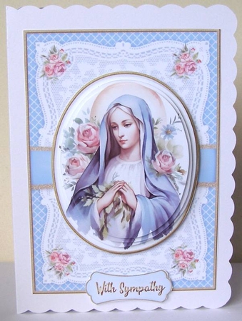 Virgin Mary Cardfront Toppers Pyramage -3 by Margaret McCartney