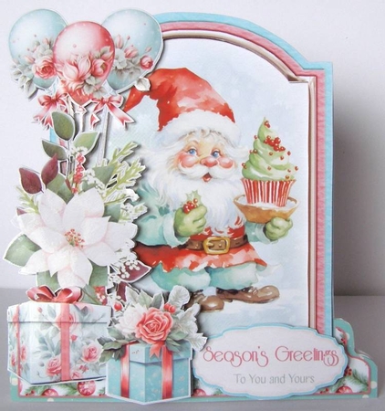 Festive Retro 2 XL Shaped Card Kit by Margaret McCartney
