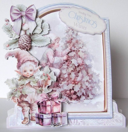 Spreading Christmas Cheer 16 1 XL Shaped Card Kit by Margaret McCartney