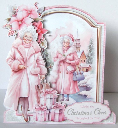 Rosey Christmas 11 XL Shaped Card Kit by Margaret McCartney