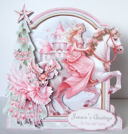 Rosey Christmas 12 XL Shaped Card Kit by Margaret McCartney