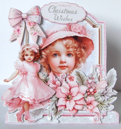 Rosey Christmas 17 XL Shaped Card Kit by Margaret McCartney