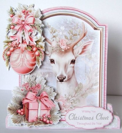 Rosey Christmas 18 XL Shaped Card Kit by Margaret McCartney