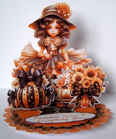 Pumpkin Spice 5 Triple Easel by Margaret McCartney