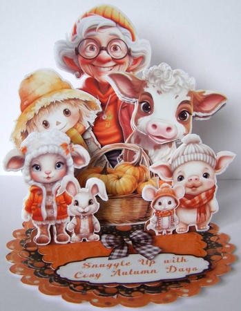 Pumpkin Spice 10 Triple Easel by Margaret McCartney