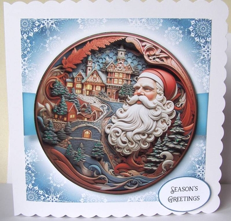 Fabulous Mixed Christmas Woodcut 2 Multi Topper Kit by Margaret McCartney