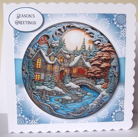 Fabulous Mixed Christmas Woodcut 2 Multi Topper Kit by Margaret McCartney