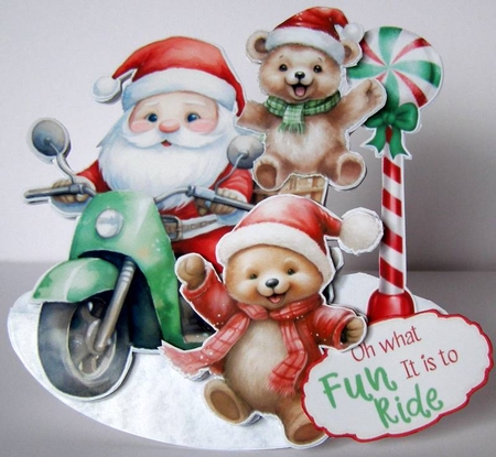 Oh what fun it is to Ride 4 Rocker Card by Margaret McCartney