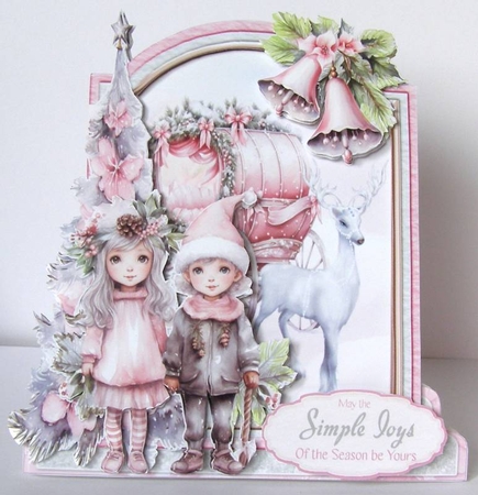 Rosey Christmas 23 XL Shaped Card Kit by Margaret McCartney