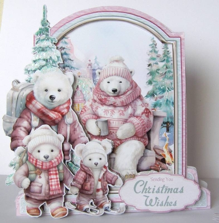 Rosey Christmas 33 XL Shaped Card Kit by Margaret McCartney