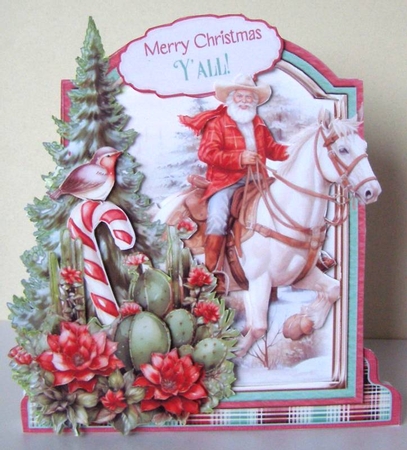 Wild West Christmas 8 XL Shaped Card Kit by Margaret McCartney