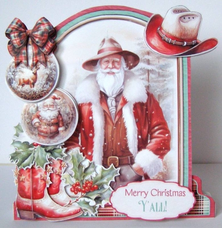 Wild West Christmas 12 XL Shaped Card Kit by Margaret McCartney