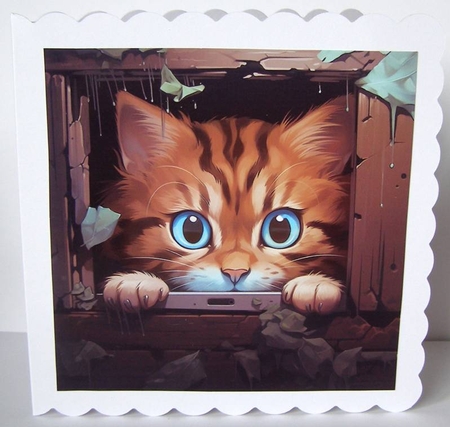 Peeking Cats BG by Margaret McCartney
