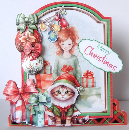 Festive Family Christmas 1 XL Shaped Card Kit by Margaret McCartney
