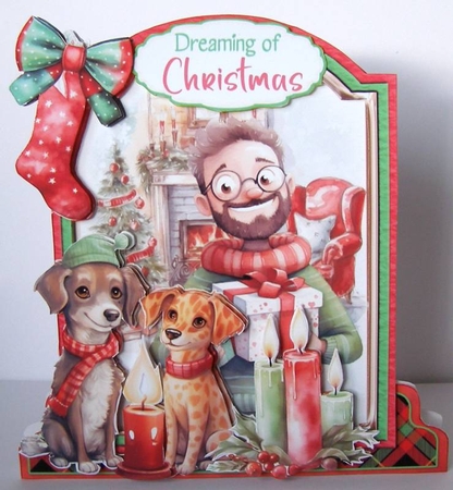 Festive Family Christmas 2 XL Shaped Card Kit by Margaret McCartney