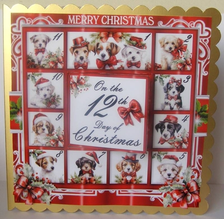 12 Days of Christmas - Playful Puppies by Margaret McCartney