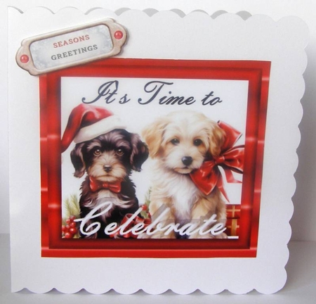 12 Days of Christmas - Playful Puppies by Margaret McCartney