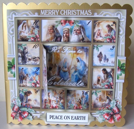 12 Days of Christmas - Nativity - Gold by Margaret McCartney