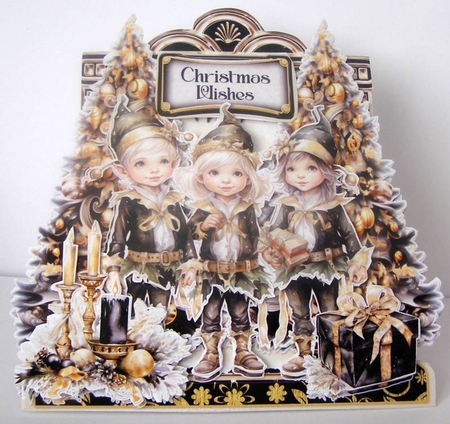 A Little Bit of Glam Christmas 9 XL Shaped Card Kit by Margaret McCartney