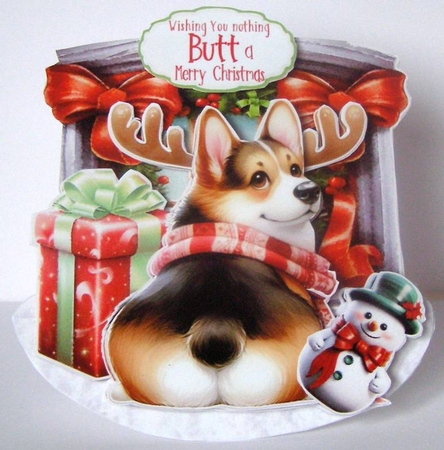 Butt its Christmas 11 Rocker Card by Margaret McCartney