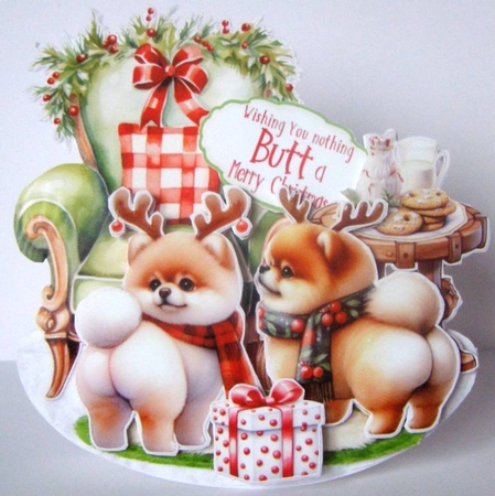 Butt its Christmas 15 Rocker Card by Margaret McCartney