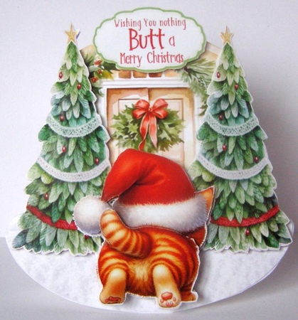 Butt its Christmas 16 Rocker Card by Margaret McCartney