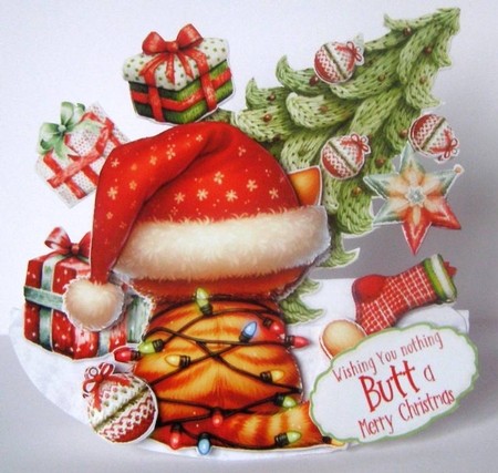Butt its Christmas 17 Rocker Card by Margaret McCartney