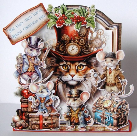 Steaming Christmas 8 XL Shaped Card Kit by Margaret McCartney