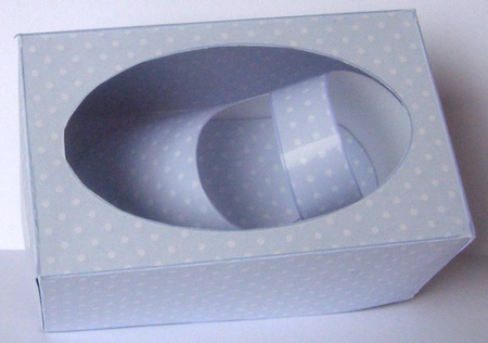 Baby Boy Shoe in a box by Margaret McCartney