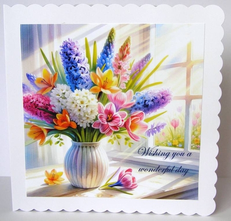 Spring in a vase CARD FRONTS by Margaret McCartney