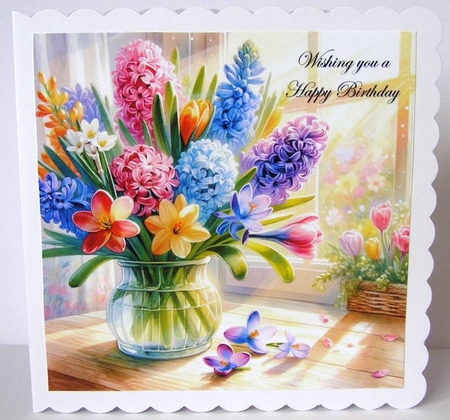 Spring in a vase CARD FRONTS by Margaret McCartney