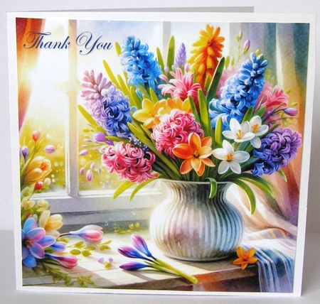 Spring in a vase CARD FRONTS by Margaret McCartney
