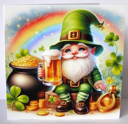 St Patricks Day Gnome  by Margaret McCartney